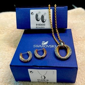 Swarovski Circlet pendant necklace and earrings set.
